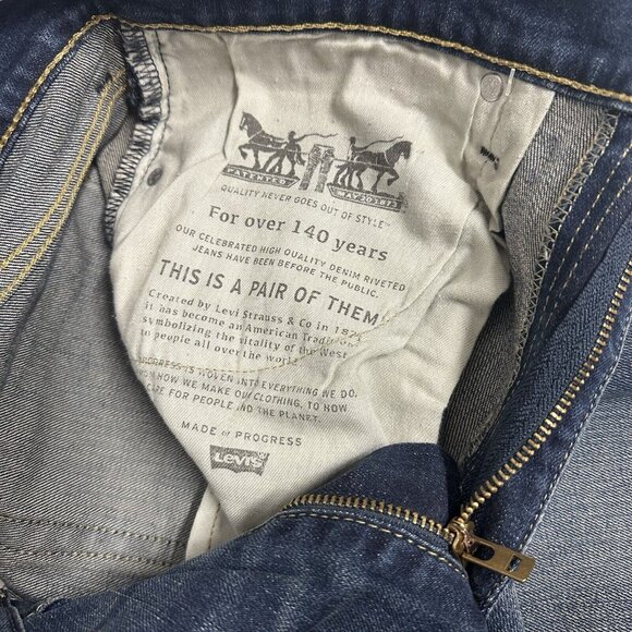 Levi's Mens 541 Athletic Fit Slight Taper Jeans 31W x 34L Blue Canyon Whiskering - Picture 5 of 10